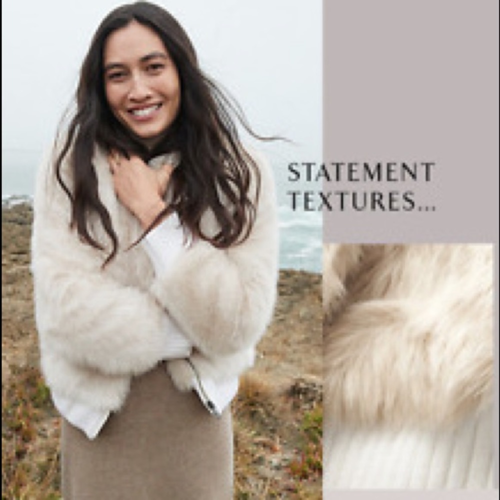 Banana republic faux fur bomber